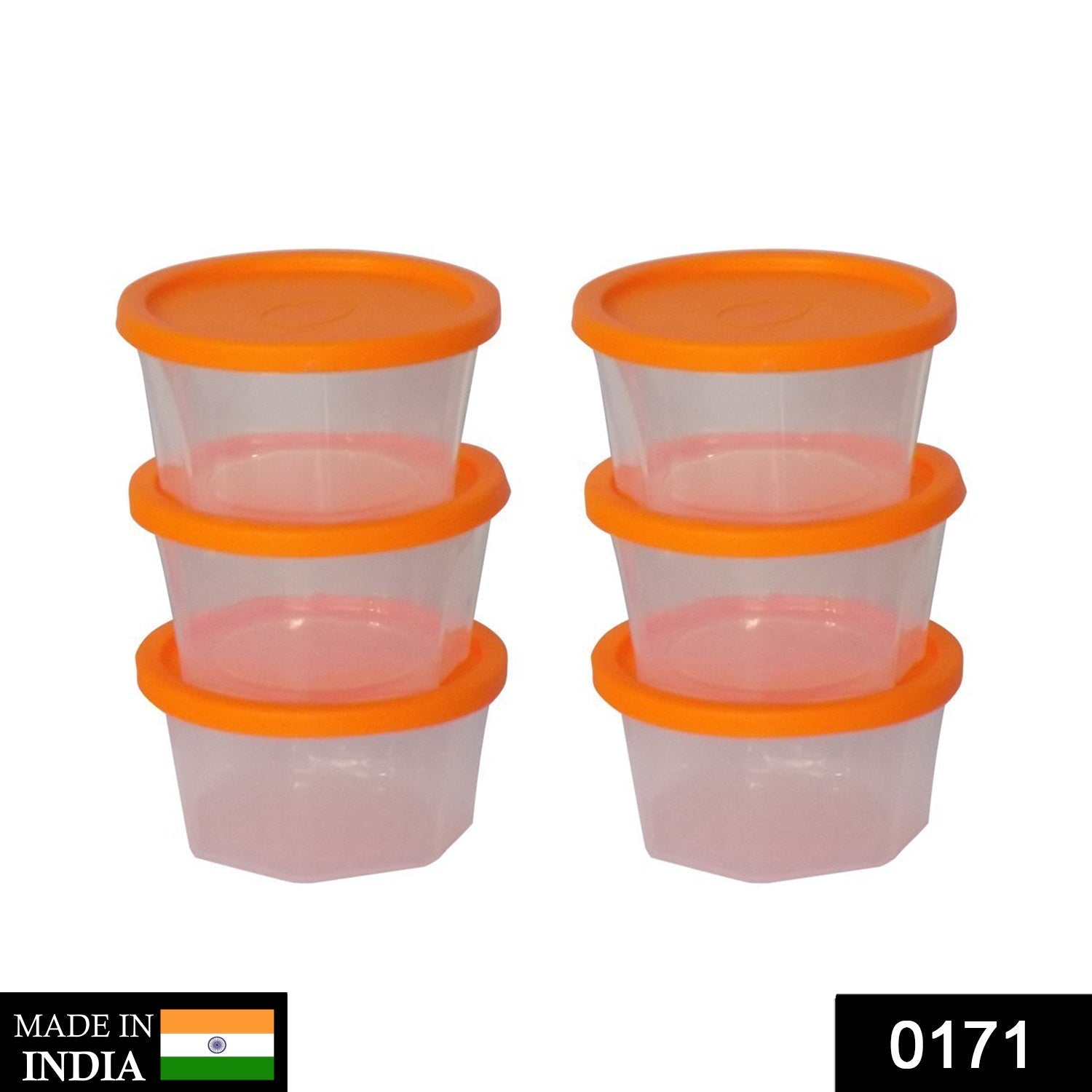 171 Plastic Container Set, 200ml, Set of 6 DeoDap