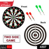 4897 Big size double faced portable dart board with 4 darts set for kids children. indoor sports games board game dart board board game. DeoDap