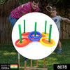 8078 13 Pc Ring Toss Game widely used by children’s and kids for playing and enjoying purposes and all in all kinds of household and official places etc. DeoDap