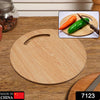 7123 Wooden Round Chopping Board  For Chopping Fruit & Vegetable DeoDap