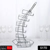 5170 Steel Glass Stand Rack 6 Glass Store Store RAck For Home & hotel Use DeoDap