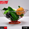 5116 Stainless Steel Round Fruit Basket For Home Use DeoDap