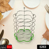 5263 Spoon Holder Stainless Steel Cutlery Holder Round Shape Multi Use Stand DeoDap