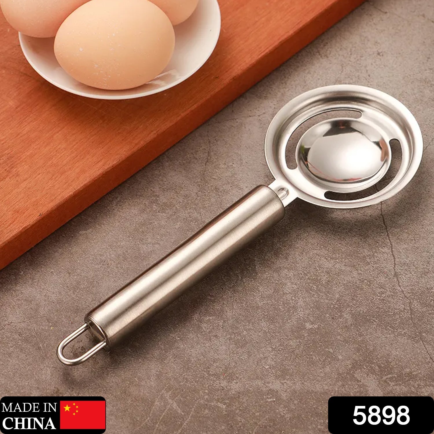 5898 kitchen tools Egg Yolk White Separator Stainless Steel Egg White Separator Tools Eggs Yolk Filter Gadgets Kitchen Gadgets Separating Funnel Spoon Egg Divider Tools