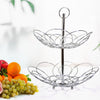 5179 2Tier Fruit Bowl Steel 40cm For Kitchen Use DeoDap