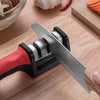 2051 Manual Red Knife Sharpener 3 Stage Sharpening Tool for Ceramic Knife and Steel Knives. DeoDap