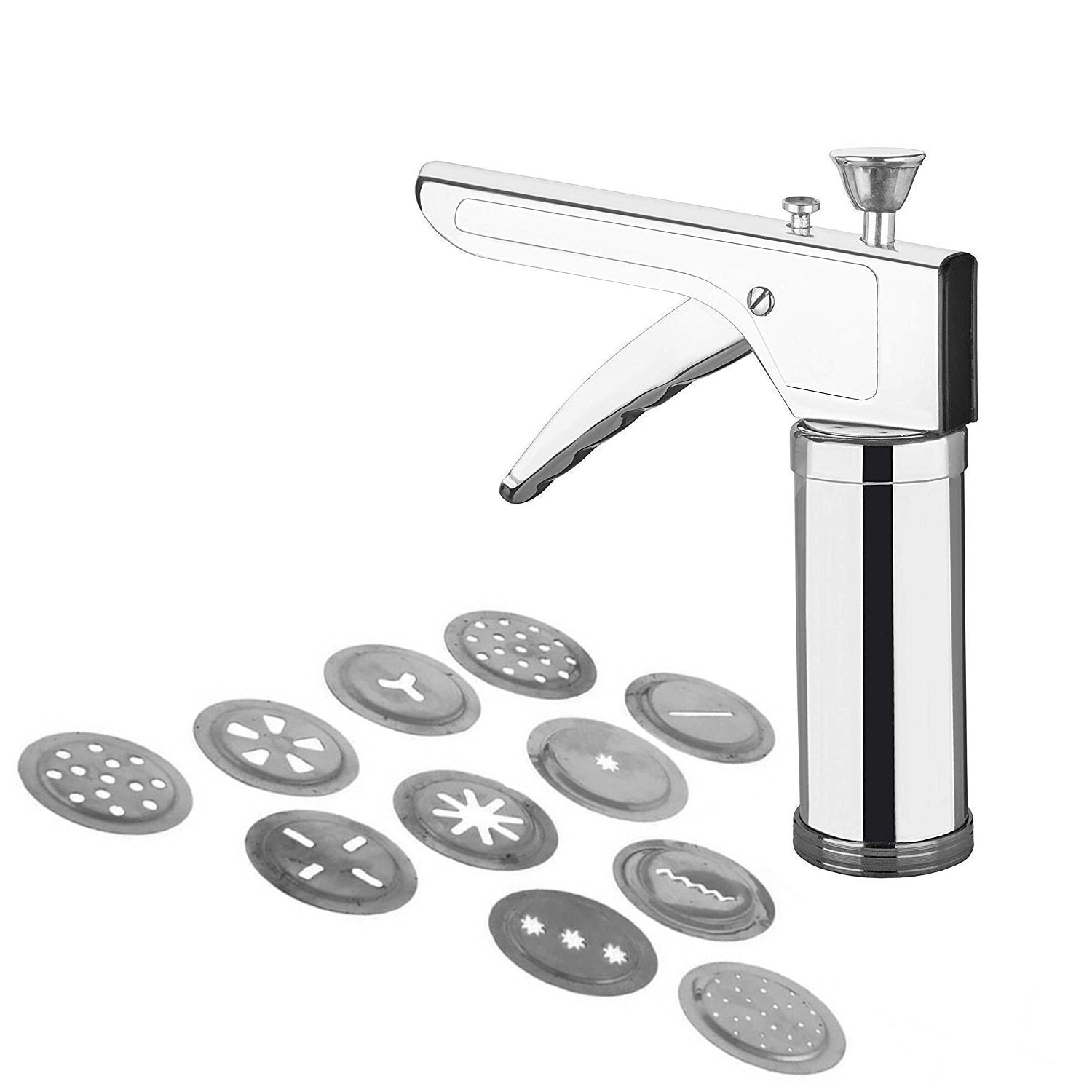 090 Plastic Kitchen Press Set, 12-Pieces, Silver (Kitchen_Press) BUDGET HUB