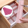 1164 Plastic Adjustable Grid Drawer Dividers Organizers Closet Straps For Home And Kitchen Drawer Use
