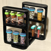 2621 Cabinet Caddy, Modular Rotating Spice Rack Multi-functional Organizer Rack Two 2-Tiered Shelves with Base DeoDap