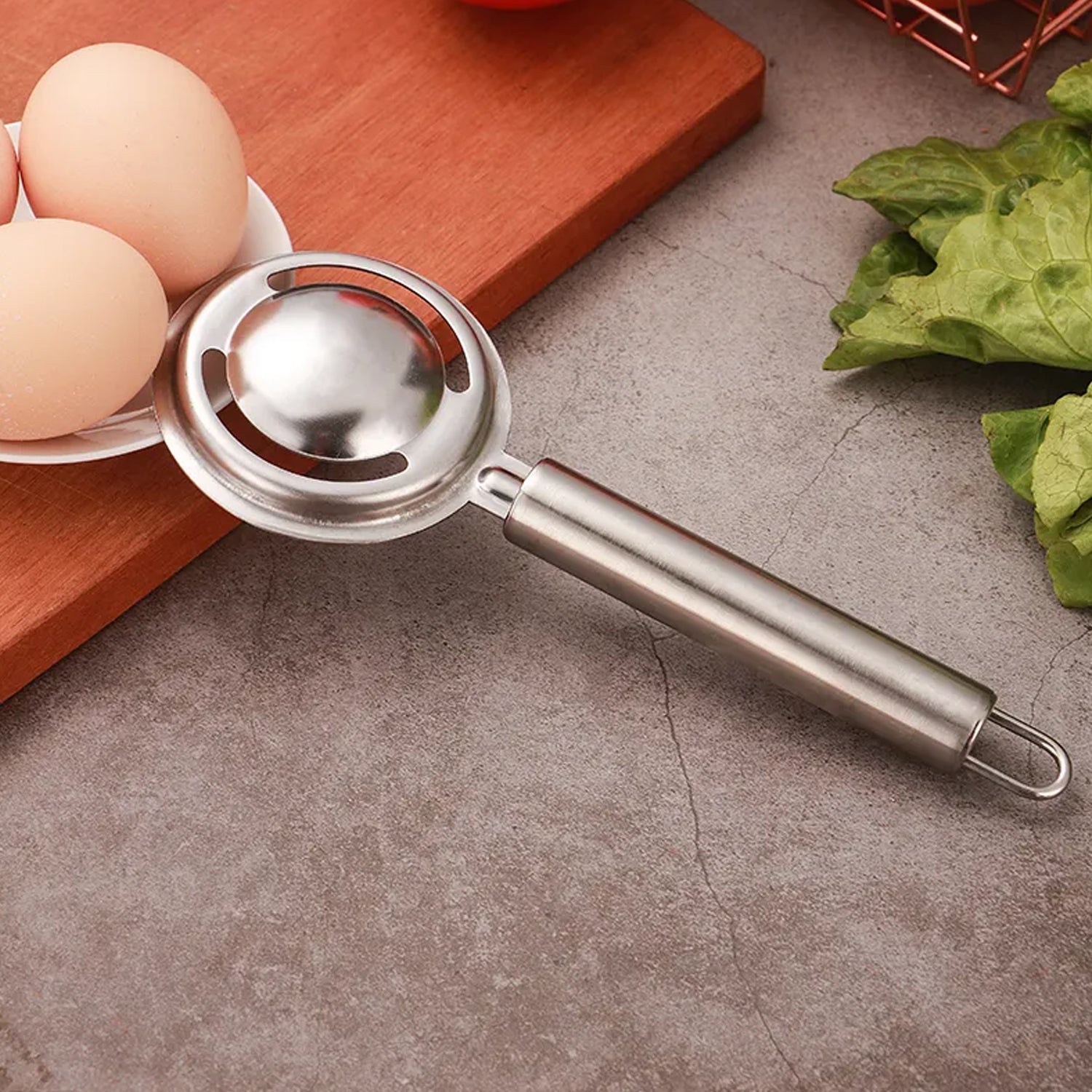 5898 kitchen tools Egg Yolk White Separator Stainless Steel Egg White Separator Tools Eggs Yolk Filter Gadgets Kitchen Gadgets Separating Funnel Spoon Egg Divider Tools