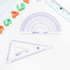 7924 4pcs Ruler Suit Stationery Set for School Student Office ,Draft Rulers for School Office Supplies and Supplies-High School