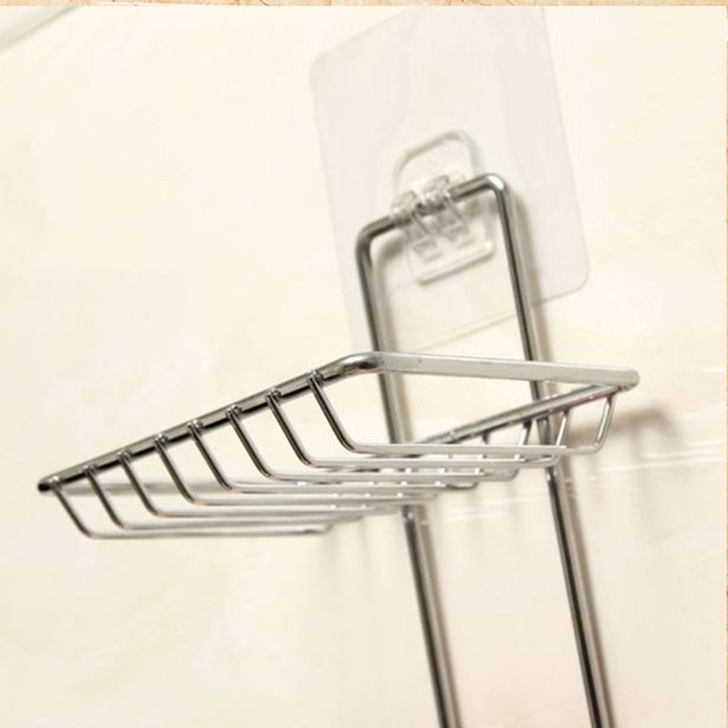 1763 Kitchen Bathroom Soaps Storage Rack with 2 Hook for Home DeoDap