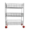 5360 Stainless Steel Fruit & Vegetable Stand Kitchen Trolley 3 TIER KITCHEN TROLLEY / Fruit Basket / Vegetable Stand for Storage / Onion potato rack for kitchen / Vegetable rack for kitchen DeoDap