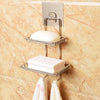 1763 Kitchen Bathroom Soaps Storage Rack with 2 Hook for Home DeoDap