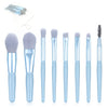 1460 8 PCS Mini Makeup Brush Set with Case, Portable Foundation Brush Kit Travel, Premium Synthetic Bristles Cosmetic Brush Set for Powder Blending Blush Eyeshadow Lipstick (Mix Color 8 Pcs Set)