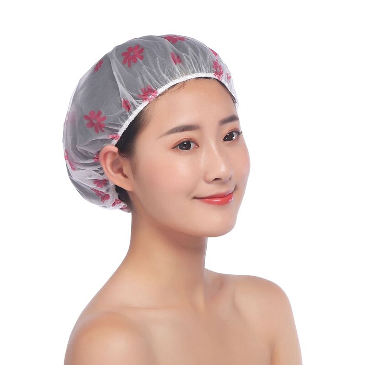 6042 Waterproof Shower Cap Reusable Bath Caps DeoDap