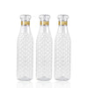 7116 Water Bottle With Diamond Cut Used By Kids, Children's  ( 3 pcs ) DeoDap