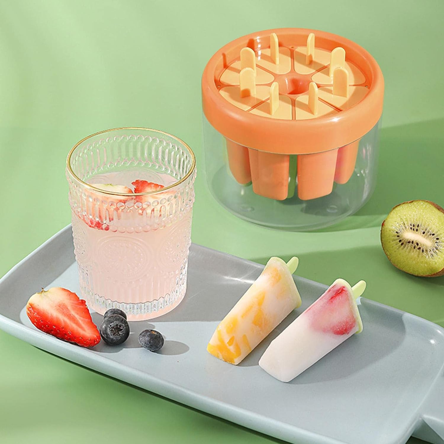 5798 Ice Cream Candy Molds With Sticks Easy Release Summer Party Supplies Popsicles Candy Molds (8 Candy Mold Maker)