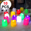 6429 10PCS FESTIVAL DECORATIVE - LED TEALIGHT CANDLES | BATTERY OPERATED CANDLE IDEAL FOR PARTY. DeoDap