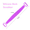 1303 SILICONE BODY BACK SCRUBBER DOUBLE SIDE BATHING BRUSH FOR SKIN DEEP CLEANING WITH HOOK DeoDap