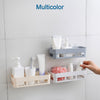 4029 ABS Plastic Shower Corner Caddy Basket Shelf Rack with Wall Mounted Suction Cup for Bathroom Kitchen DeoDap