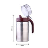 8126 Oil Dispenser Stainless Steel with small nozzle 500ML Oil Container. DeoDap