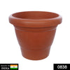 0838 Garden Heavy Plastic Planter Pot/Gamla 8 inch (Brown, Pack of 1,Medium ) DeoDap