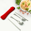 5820 Picnic Dinner Spoon Fork Chopsticks Cutlery Tablewares Set  Traveling Spoon Set High Quality Cutlery Set (4 PC / 1 Set )