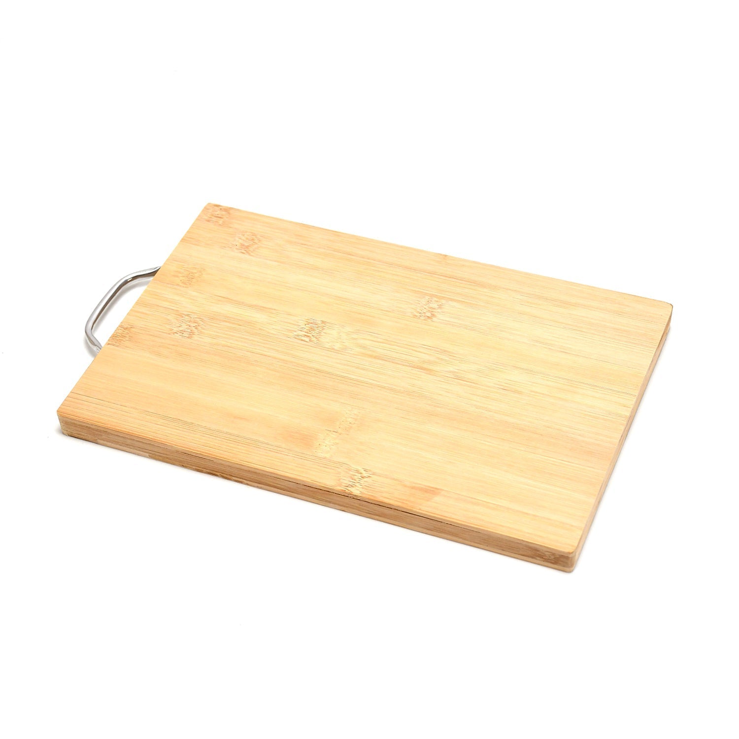 2475A Thick Wooden Bamboo Kitchen Chopping Cutting Slicing Board with Holder for Fruits Vegetables Meat DeoDap