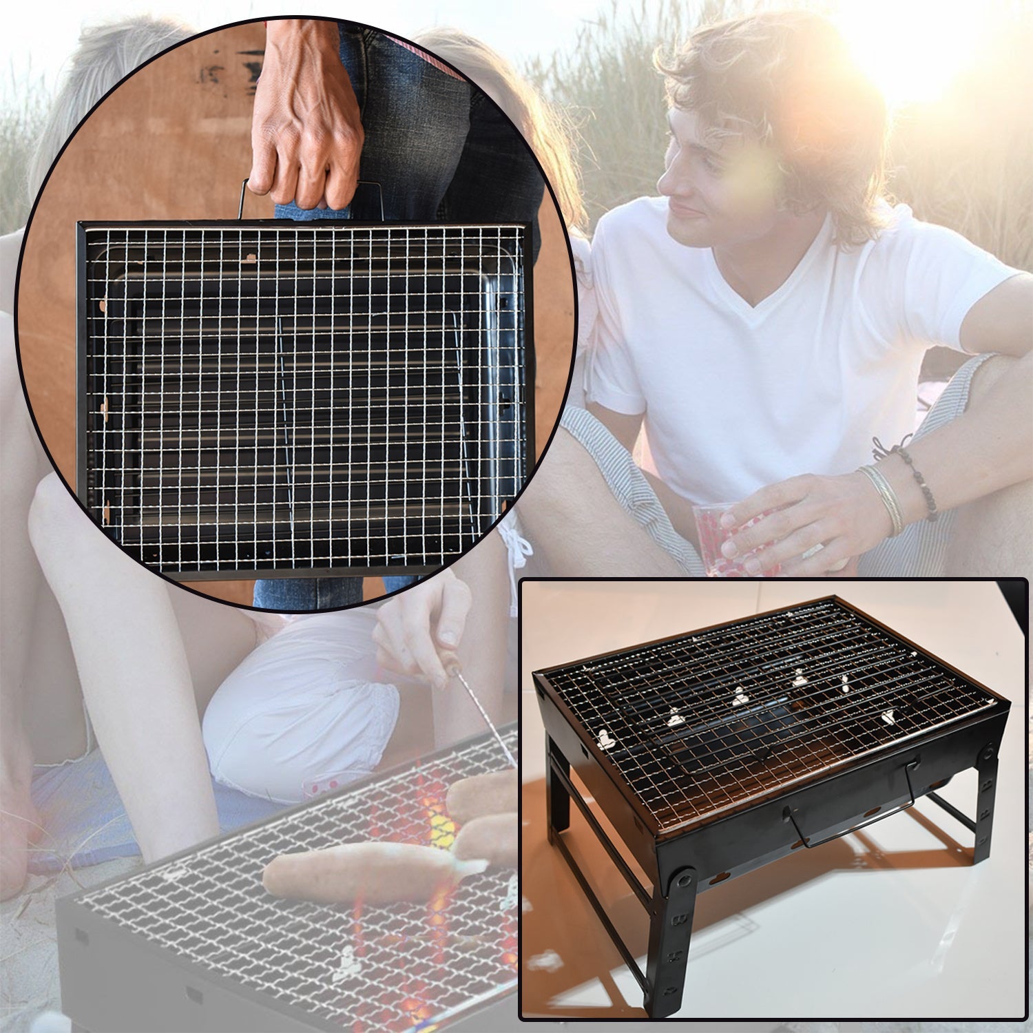 0126 A Barbecue Grill used for making barbecue of types of food stuffs like vegetables, chicken meat etc. DeoDap