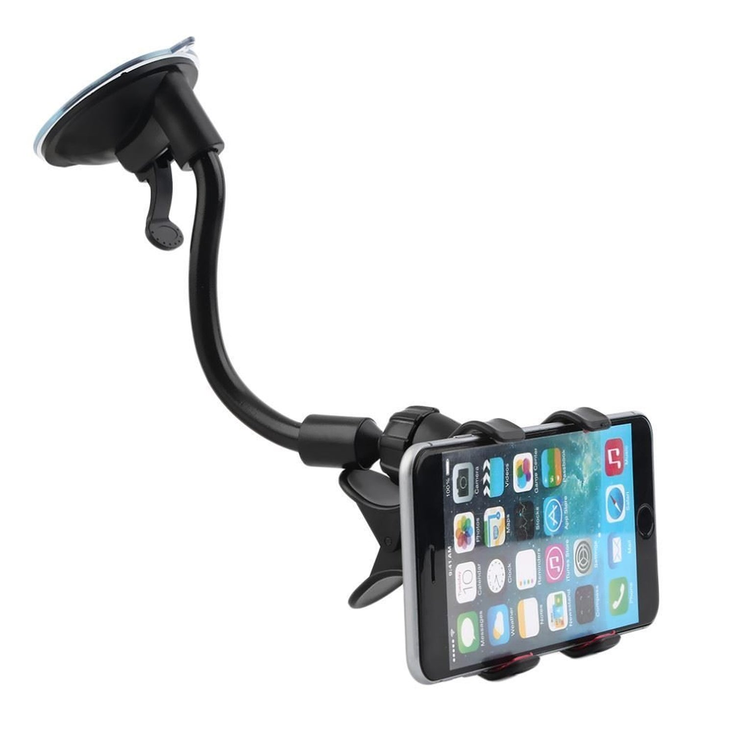 0282B Flexible Mobile Stand Multi Angle Adjustment with 360 Degree Adjustment For Car & Home Use Mobile Stand DeoDap