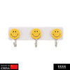 1111 Self Adhesive Smiley Face Wall Hooks (Pack of 3) DeoDap