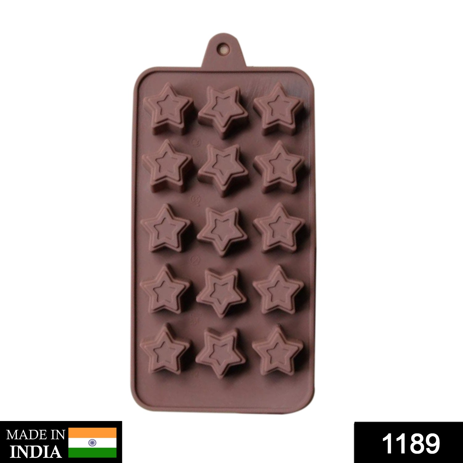 1189 Food Grade Non-Stick Reusable Silicone Star Shape 15 Cavity Chocolate Molds / Baking Trays DeoDap