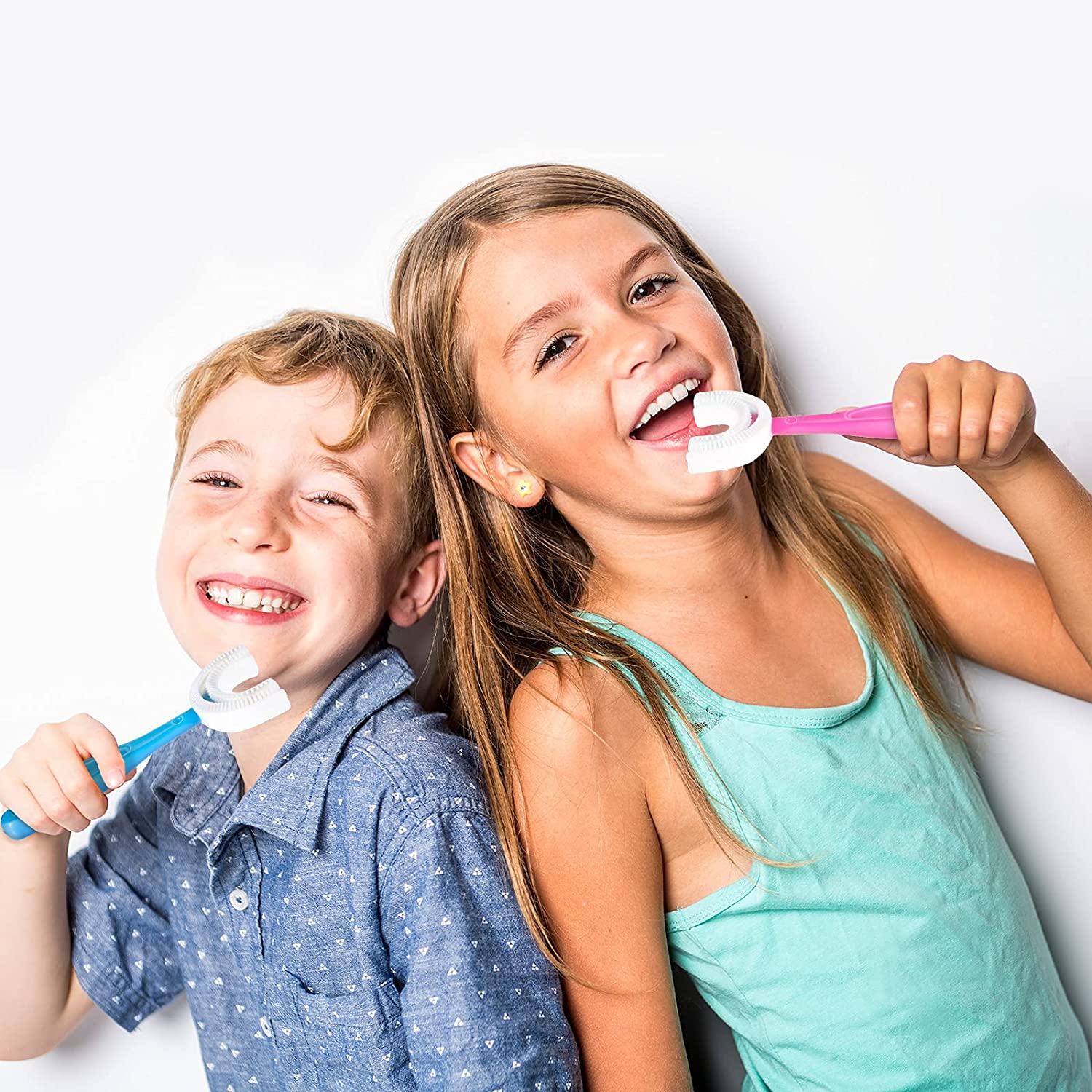 4773 Kids U Shaped Large Tooth Brush used in all kinds of household bathroom places for washing teeth of kids, toddlers and children’s easily and comfortably. DeoDap