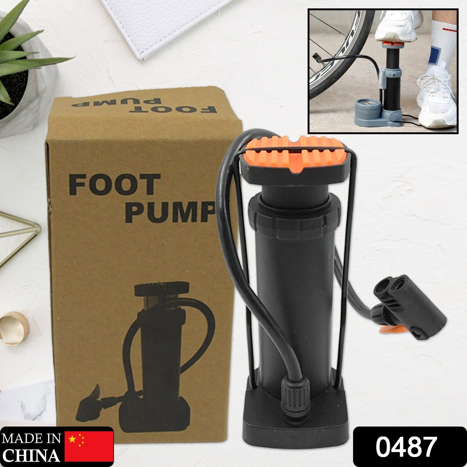 Portable Mini Foot Pump for Bicycle,Bike and car