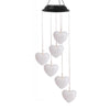 8316 Solar Powered LED Wind Chime Light 6LED Colorful Chime Craft Wind bell Wind Heart Decor Outdoor Decorative Wind Portable