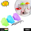 9063 Multipurpose Umbrella Key Hat Holder Wall Hanging Hook Multicolor DeoDap