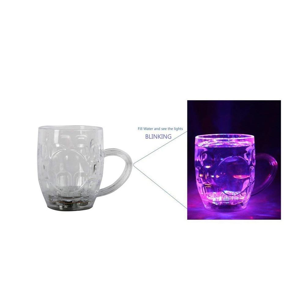 619 Led Glass Cup (Rainbow Color) DeoDap