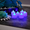 6634 Blue Flameless LED Tealights, Smokeless Plastic Decorative Candles - Led Tea Light Candle For Home Decoration (Pack Of 24) DeoDap