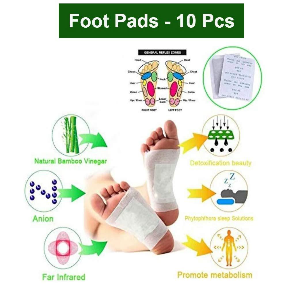 644 kinoki Cleansing Detox Foot Pads, Ginger & salt Foot Patch -10pcs (Free Size, White) DeoDap