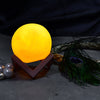 6273 Moon Night Lamp Yellow Colors Changing Touch Sensor with Wooden Stand Night Lamp for Bedroom DeoDap