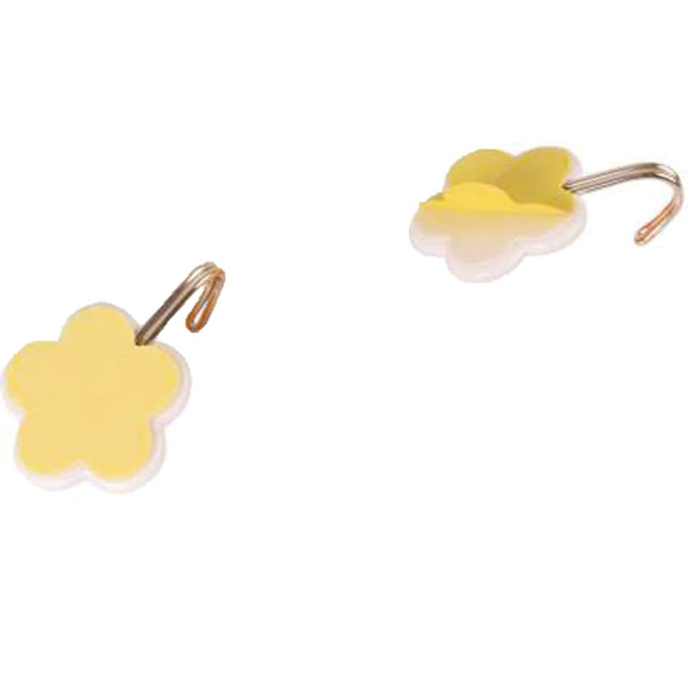 1113 Plastic Self-Adhesive Flower Shape Hooks (Pack of 5) DeoDap