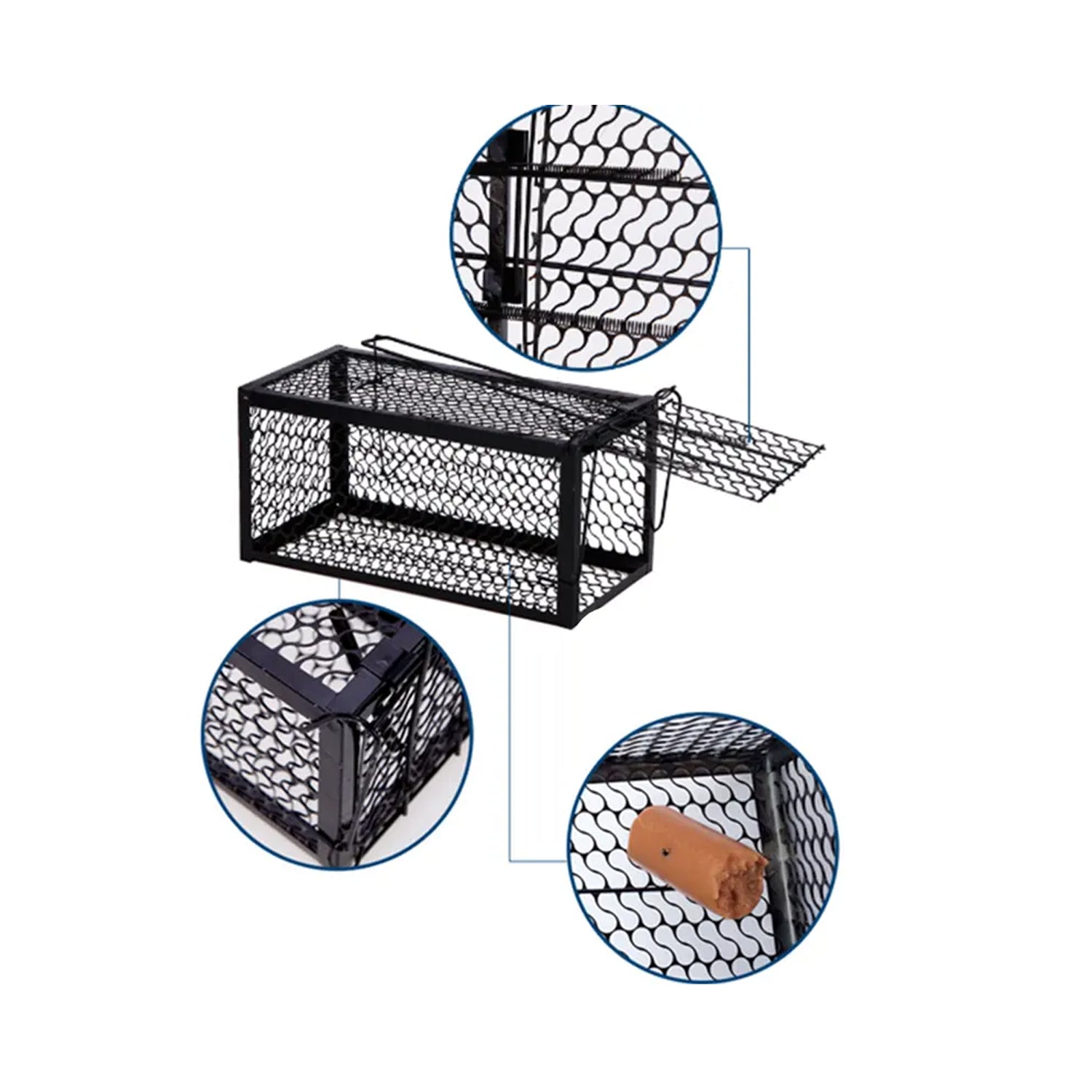 0365 Foldable Mouse Trap Squirrel Trap Small Live Animal Trap Mouse Voles Hamsters Live Cage Rat Mouse Cage Trap for Mice Easy to Catch and Release