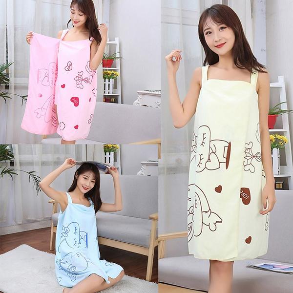 1453A Soft Cotton Bathrobe for Girls & Women || Bath Robe Towel for Women ||Quick Dry Dress Towel for Ladies. DeoDap