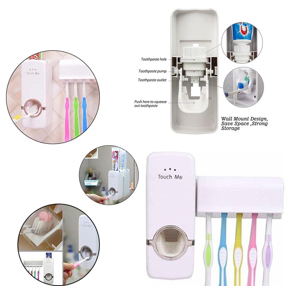 174 Toothpaste Dispenser & Tooth Brush Holder BUDGET HUB WITH BZ LOGO