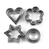 0813 Cookie Cutter Stainless Steel Cookie Cutter with Shape Heart Round Star and Flower (12 Pieces) DeoDap