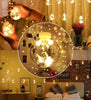 3390 12  Wish Balls Window Curtain String Lights with 8 Flashing Modes Decoration for Home Decoration, Diwali & Wedding LED Christmas Light Indoor and Outdoor Light ,Festival Decoration (Plastic, Warm White)