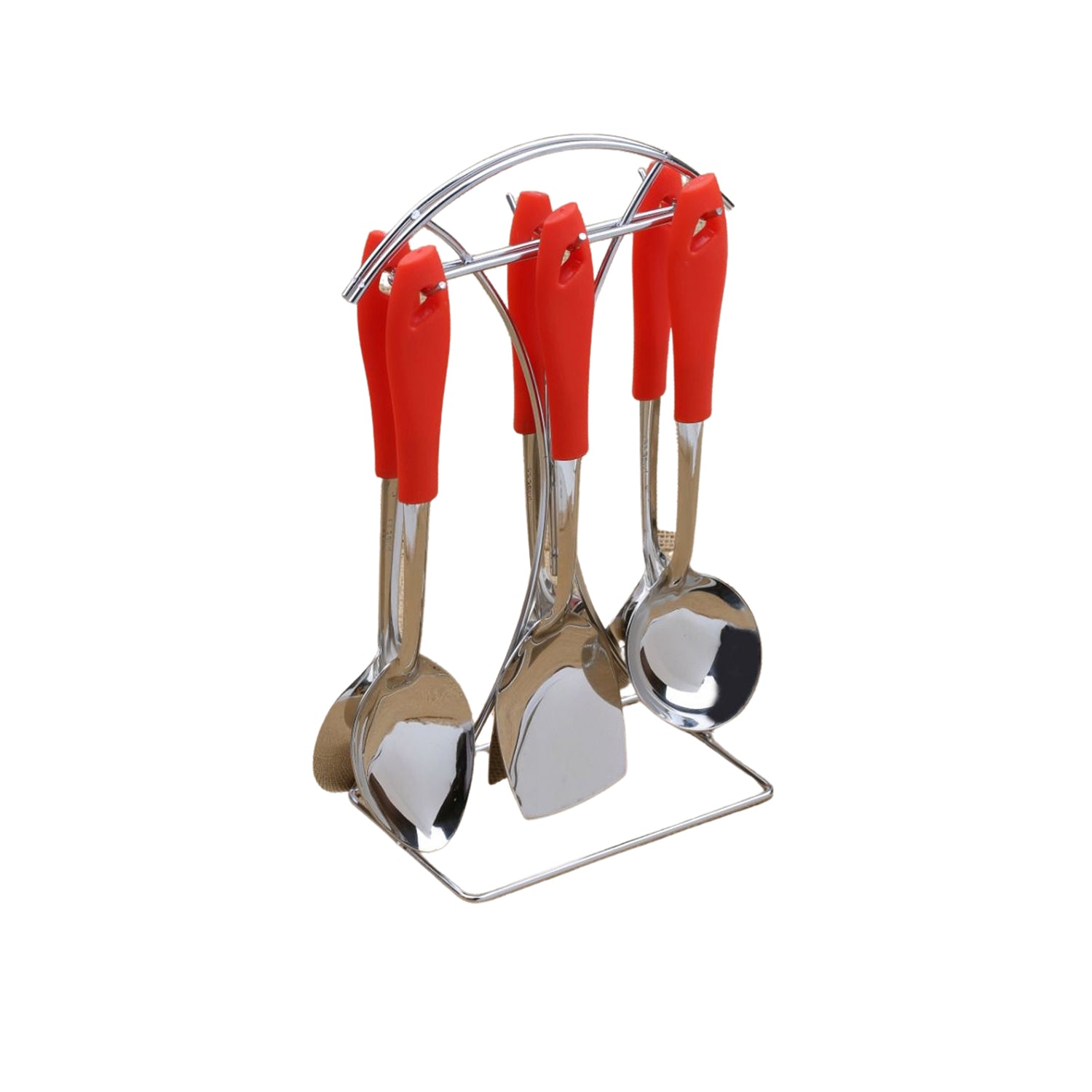 2701 6 Pc SS Serving Spoon stand used in all kinds of household and kitchen places for holding spoons etc. DeoDap