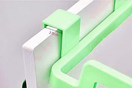 1168 Kitchen Plastic Garbage Bag Rack Holder ( Green Color ) DeoDap