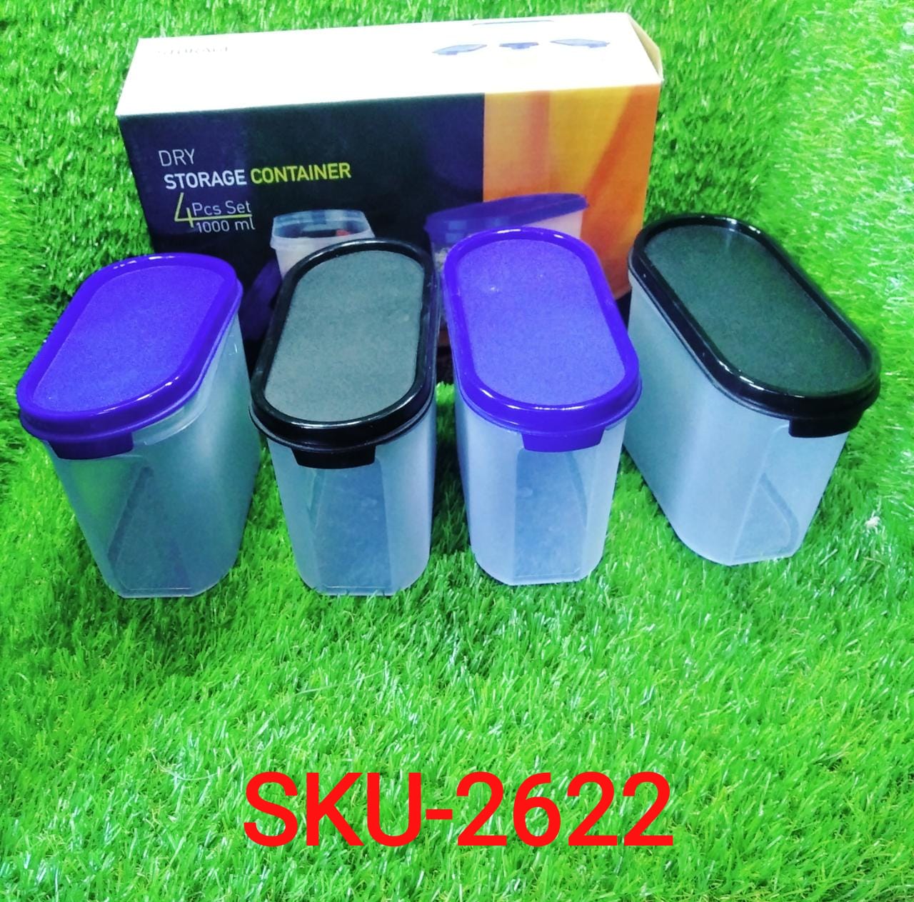 2622 Kitchen Storage Container for Multipurpose Use (1000ml) (Pack of 4) DeoDap